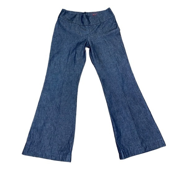 French Connection Denim - Vintage FCUK flare bottom cut blue denim jeans/Dark Wash